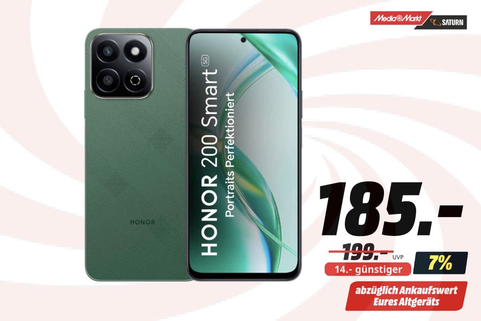 Honor 200 Smart für 185 statt 199 Euro.