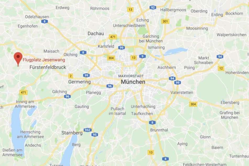 Der Pilot startete auf dem Flugplatz Jesenwang westlich von München.