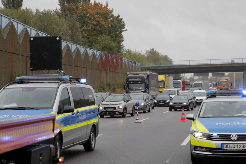 Auf der A72 bildete sich ein Stau.