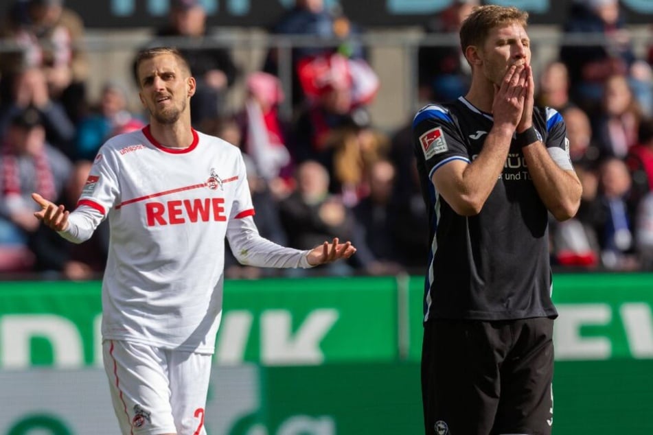 Fabian Klos (rechts) konnte gegen Köln keinen Treffer erzielen.