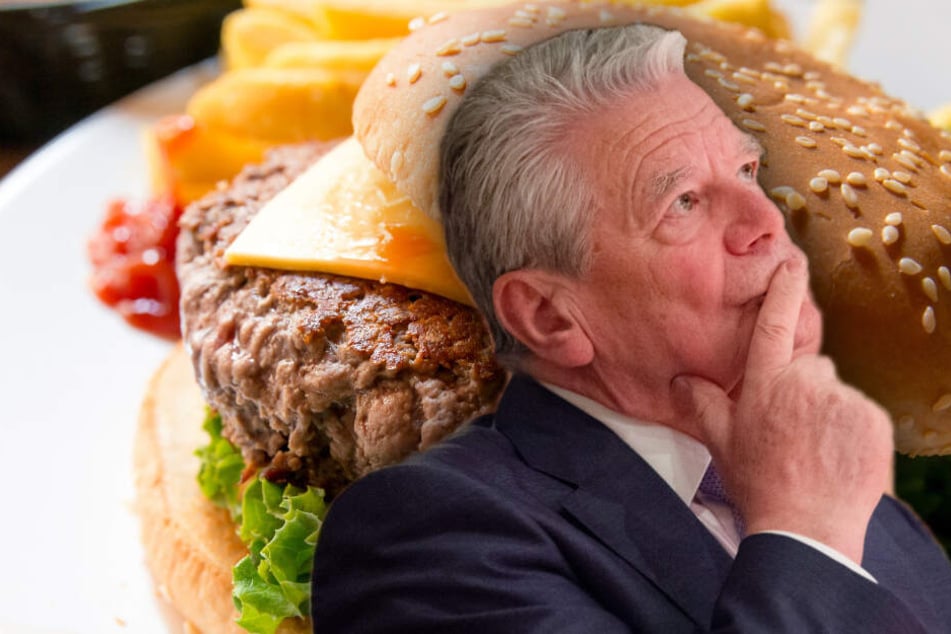 Hamburger? Nicht mit Joachim Gauck. (Bildmontage)