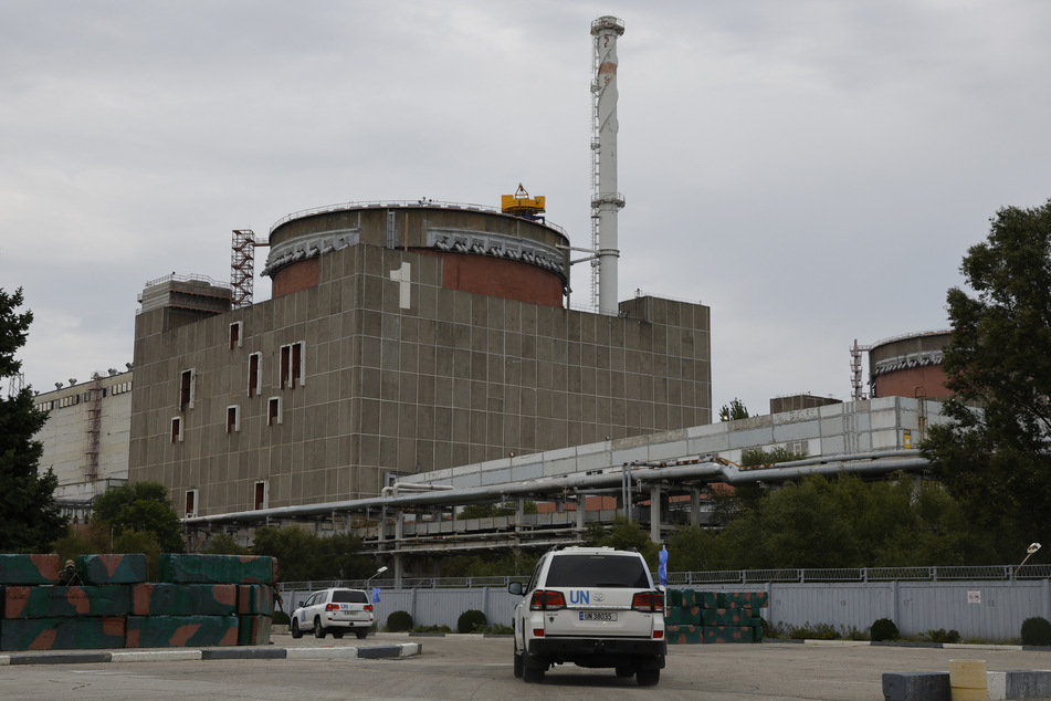 Eine Fahrzeugkolonne mit Mitgliedern der Internationalen Atomenergiebehörde (IAEA) war am 1. September beim Kernkraftwerk Saporischschja.