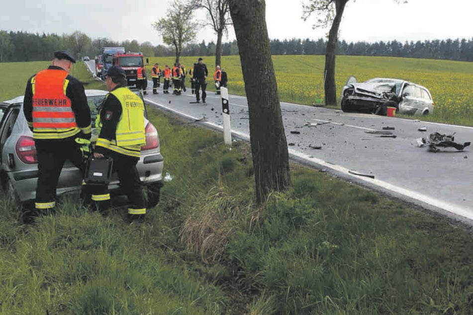 Schwerer Frontal-Crash in Wermsdorf: Die Gründe sind noch unklar.