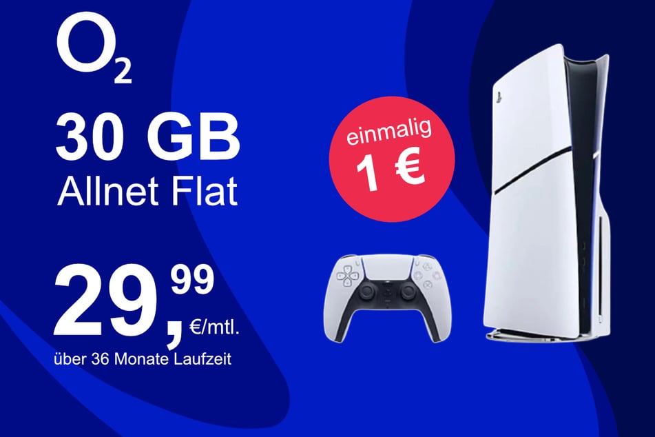 Die PS5 Slim Digital Edition im o2 Mobile M inkl. 30 GB+ für einmalig nur 1 Euro.