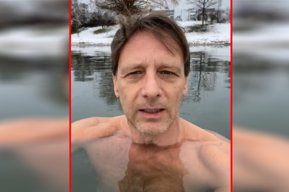 Ex-"Der Lehrer"-Schauspieler Hendrik Duryn (53) begrüßte seine Instagram-Follower am Wochenende aus dem Markkleeberger See.