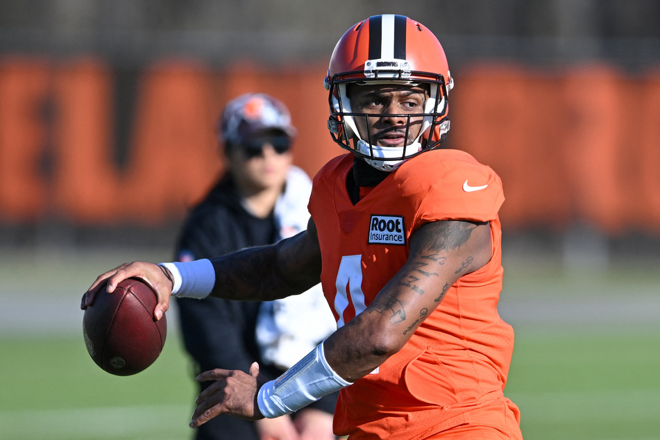 Deshaun Watson during practice with the Cleveland Browns.