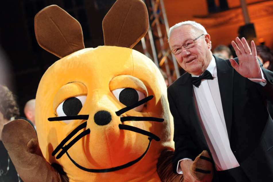 Die ARD-Maus und ihr Erfinder Armin Maiwald.