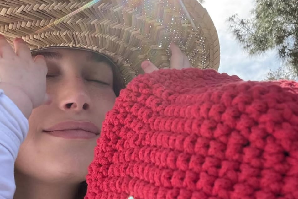 Hailey Bieber shared another teasing glimpse at her baby boy Jack Bieber this weekend.