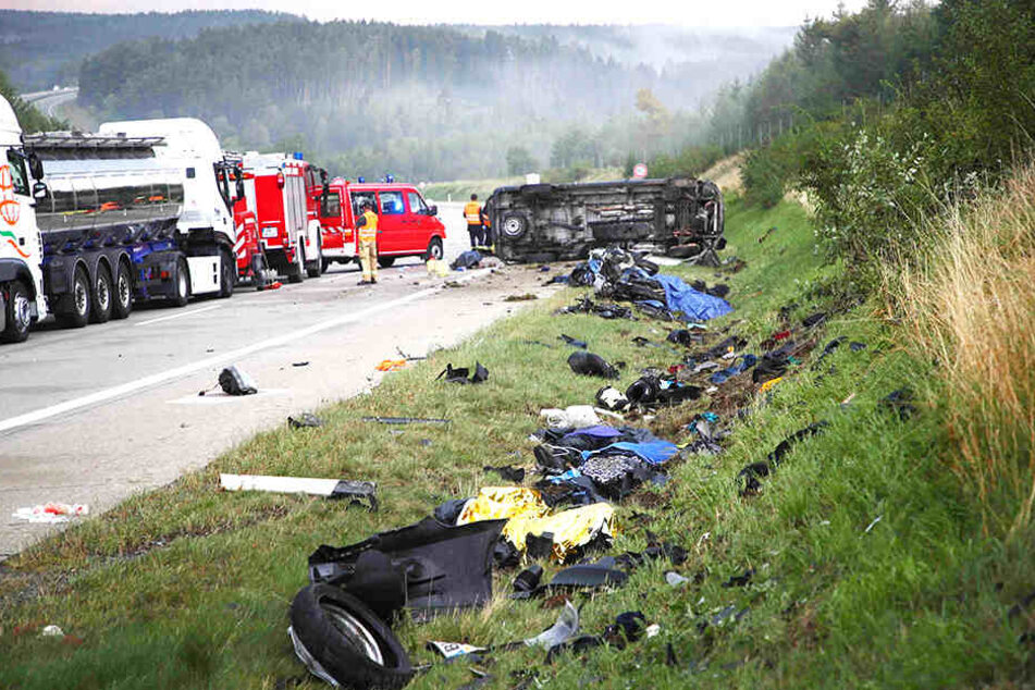 Vier Biker wurden auf der A9 getötet.