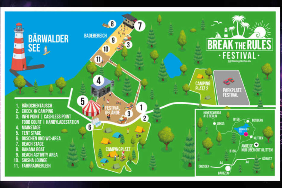 Wo ist was beim BtR-Festival? Hier ist der Plan.