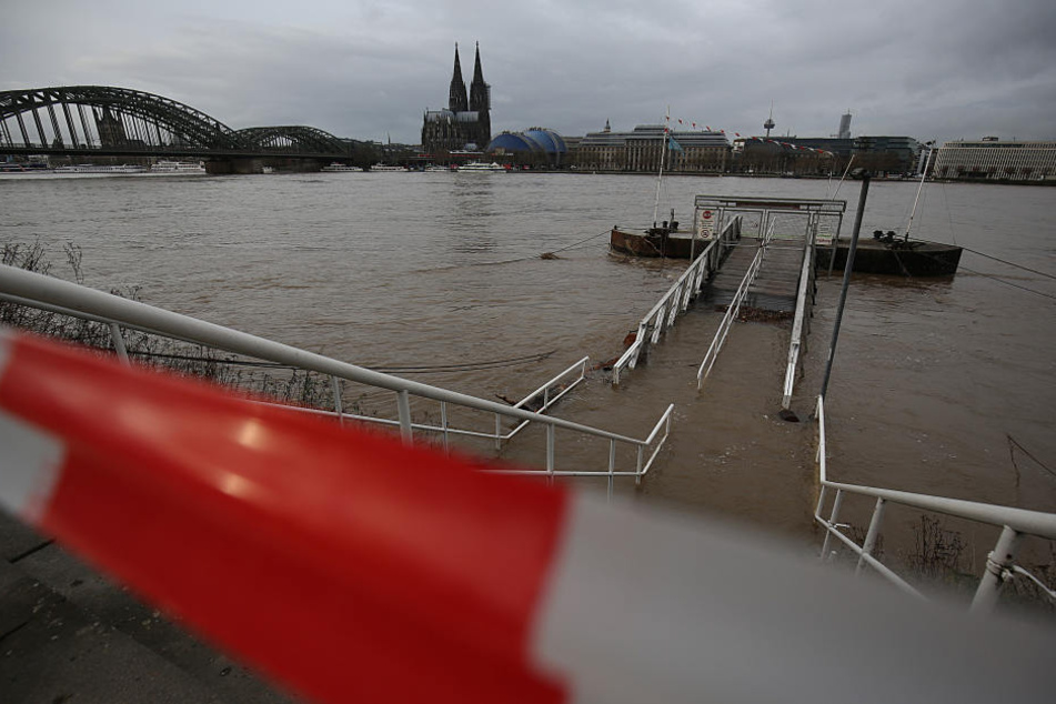 Das Rhein-Hochwasser im Januar 2018 in Köln.