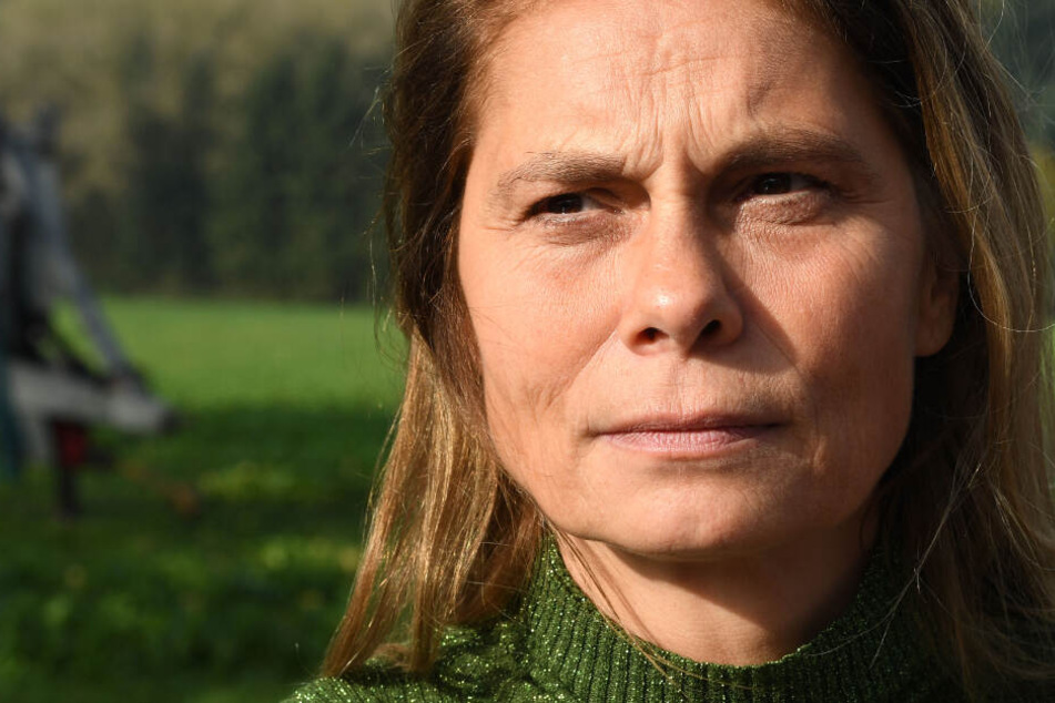 Sarah Wiener, Fernsehköchin und Buchautorin, spricht am Rande einer landwirtschaftlichen Diskussionsveranstaltung.