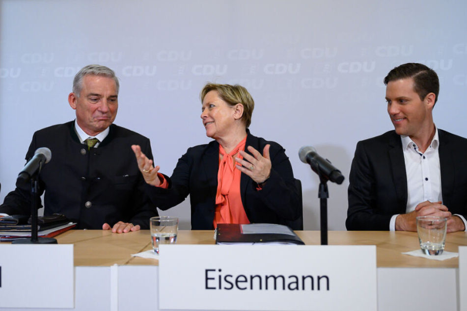 Von links nach rechts: CDU-Landeschef Thomas Strobl, Landeskultusministerin Susanne Eisenmann und Landesgeneralsekretär Manuel Hagel. (Archivbild)