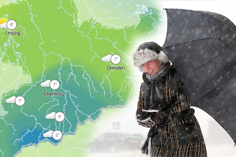 Das erste Frühlingswochenende wird in Sachsen ungemütlich und kalt.