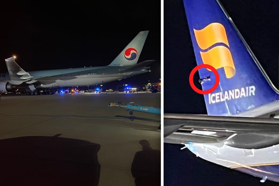 Auf einem Londoner Flughafen sind zwei Flugzeuge zusammengestoßen: Am Heck einer Icelandair-Maschine entstand dabei ein Riss.