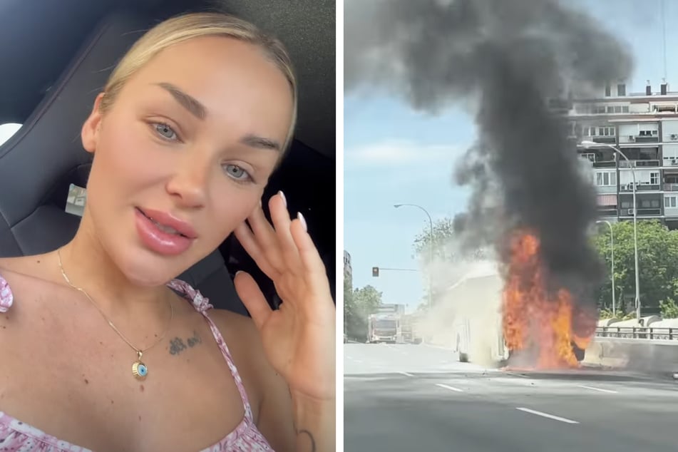 Emmy Russ (26) teilt Videoaufnahmen eines schockierenden Ereignisses auf den Straßen Spaniens.