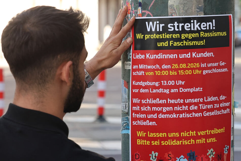 Migra-Streik in Magdeburg: Migrantische Gewerbetreibende machen Geschäfte dicht