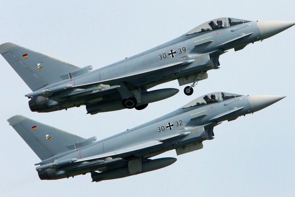 Vier Eurofighter flogen zur Übung im TRA über Grimma. (Symbolbild)