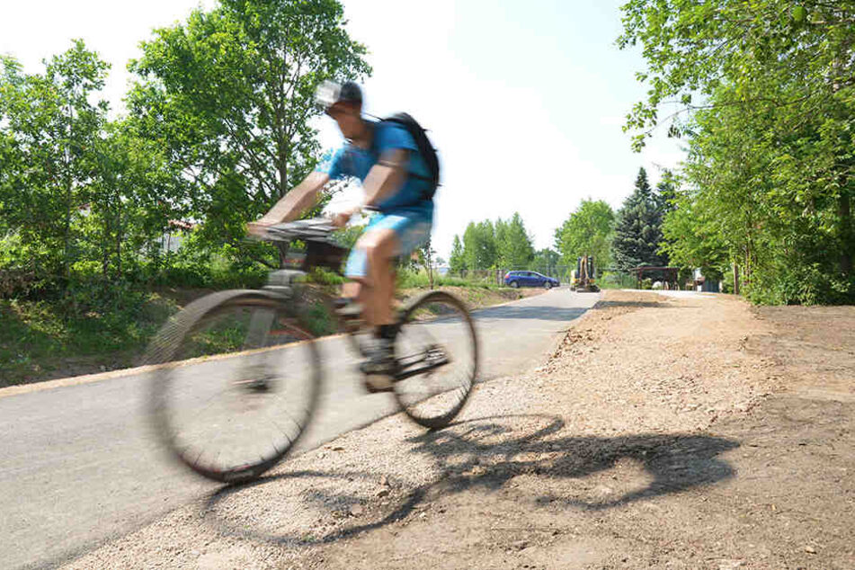 Freie Fahrt auf dem Radweg in Mittelbach. Der ist das erste Teilstück der geplanten Fernradroute, die bis zum Küchwald führen soll.