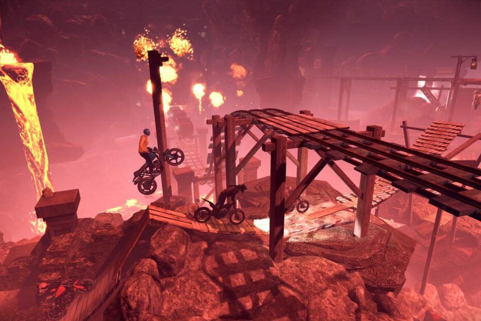 Verglichen mit seinen Vorgängern wurden die Level sogar noch vielfältiger und abwechslungsreicher gestaltet. Ohnehin scheint Entwickler-Studio Redlynx mit der Prämisse "Größer, Besser, Weiter" an "Trials Rising" herangegangen zu sein.
