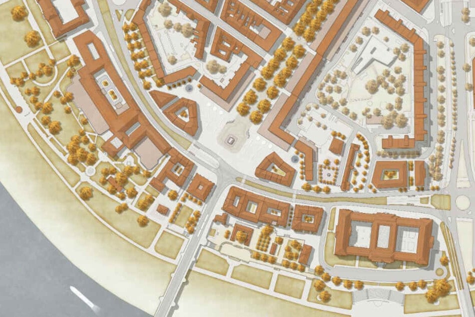 Eine Petition fordert, das das Wettbewerbsergebnis zur Bebauung des Neustädter Markts umgesetzt wird.