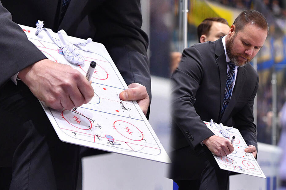 Eislöwen-Coach Bradley Gratton hatte seinem Team Lösungsvorschläge für mehr Offensiv-Power gezeigt, aber die Spieler brachten es nicht aufs Eis.