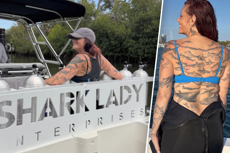 Diese Liebe geht unter die Haut: Mit über 100 Hai-Tattoos hält Emily den Weltrekord