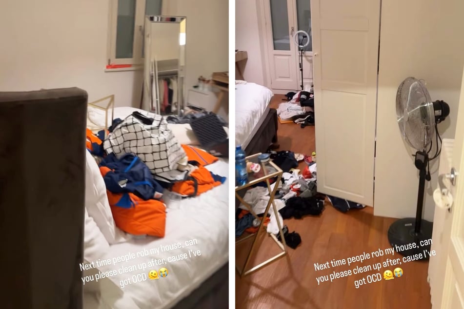 Im Schlafzimmer von Alisha Lehmann sieht es aus, als hätte eine Bombe eingeschlagen.