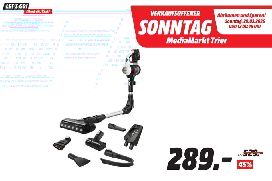 Bosch-Stielsauger für 289 statt 529 Euro.