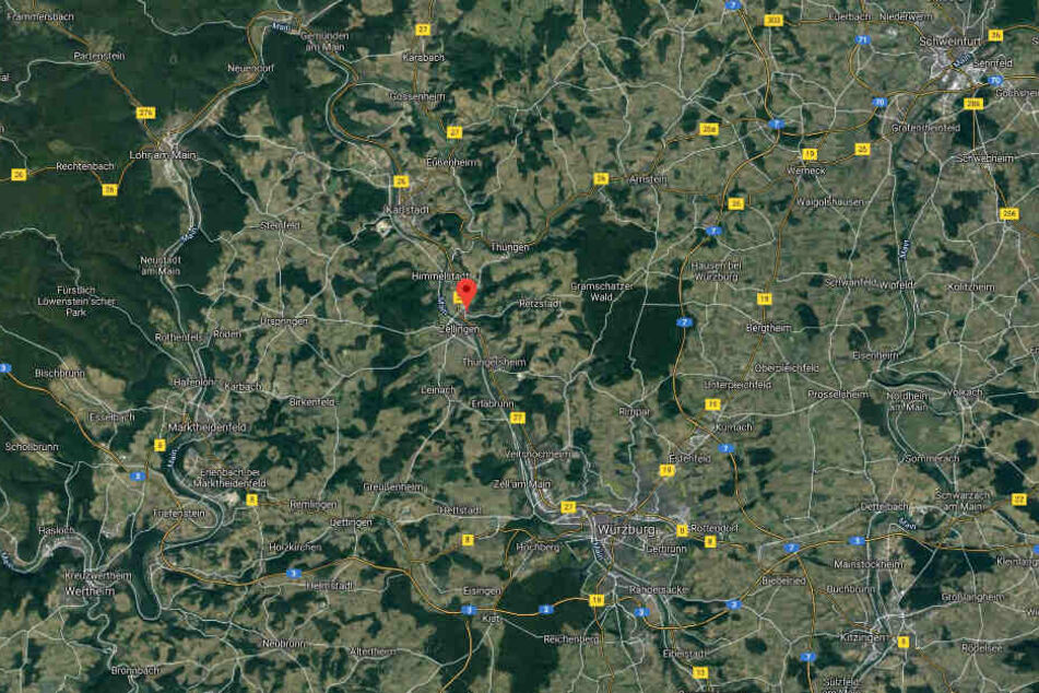Das Feuer wütet im Zellinger Ortsteil Retzbach.
