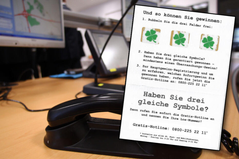 Die Polizei warnt vor derartigen "Gewinnlosen". Es handelt sich um eine Betrugsmasche. (Montage, Symbolbild)