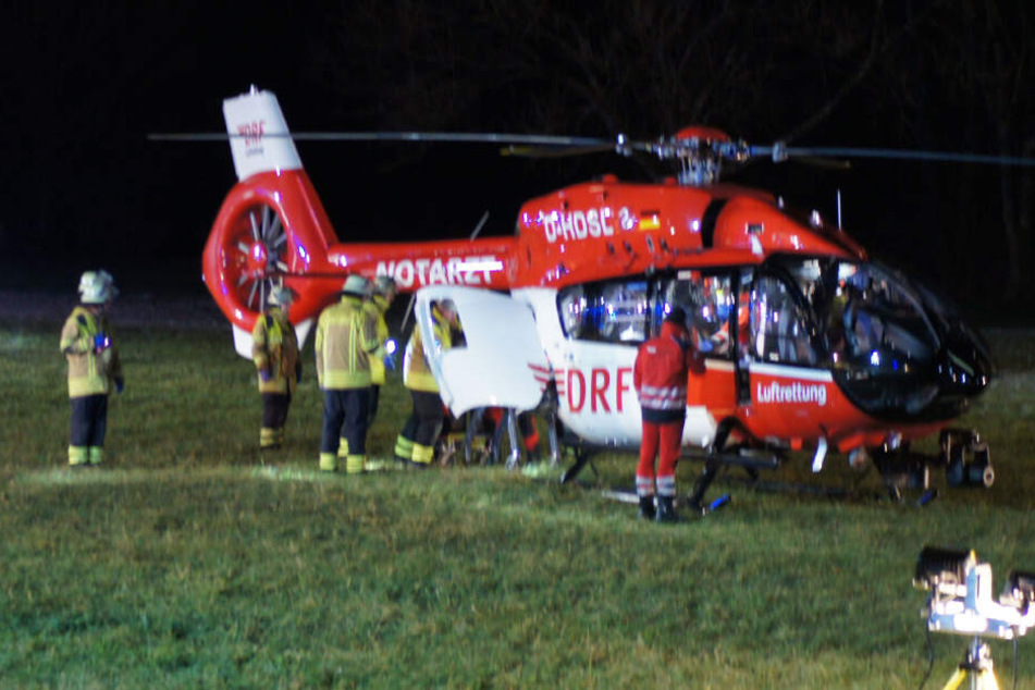 Ein Rettungshubschrauber kam zum Einsatz.