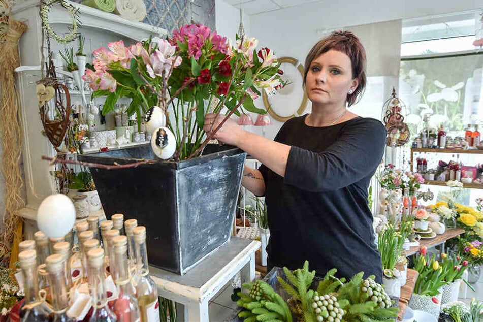 Sammelt für die Familie: Blumenhändlerin Anett Gräbner (41).