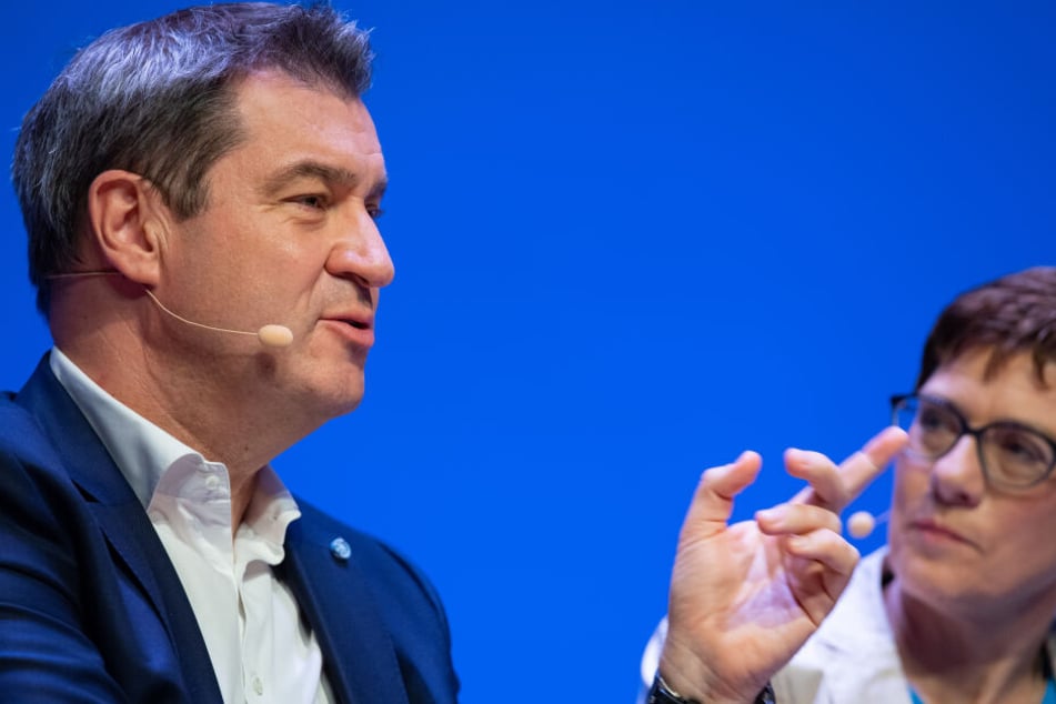 Der bayerische Ministerpräsident Markus Söder (CSU) und die CDU-Vorsitzende Annegret Kramp-Karrenbauer.
