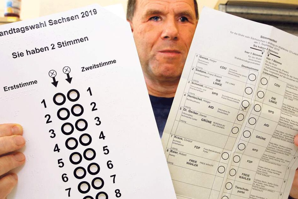Wahlpanne behoben! Blinde wählten in Leipzig mit falschen Schablonen