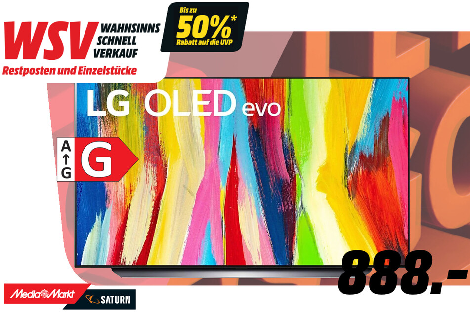 48-Zoll LG-Fernseher OLED48C27LA
für 888 Euro.