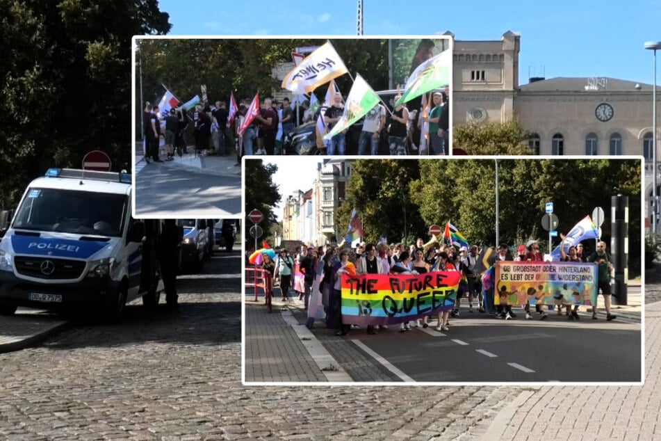 CSD und Gegendemo in Döbeln: Polizei ermittelt nach Hitlergruß