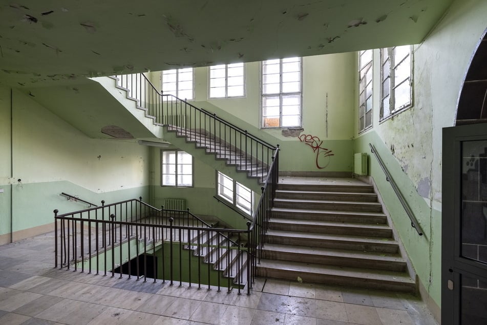 Blick ins Treppenhaus: Hier sollen bis 2025 die Zugänge zu Mietwohnungen entstehen.