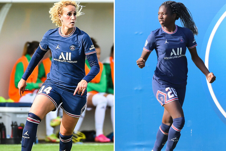 Kheira Hamraoui (l.) was assaulted in an attack that her teammate Aminata Diallo is allegedly connected to.