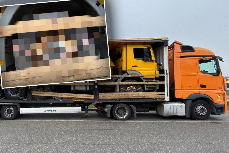Polizeikontrolle von Lkw treibt Beamten die Schweißperlen auf die Stirn