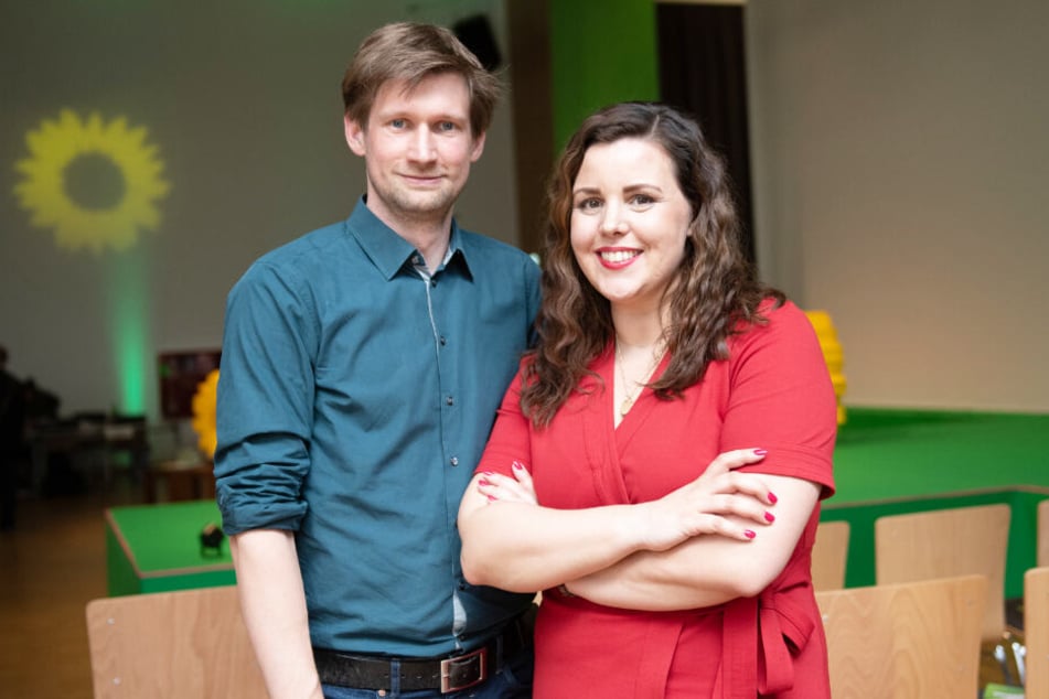 Martin Bill (links) und Anna Gallina sind stellvertretender Landesvorsitzender und Landesvorsitzende der Grünen Hamburg.