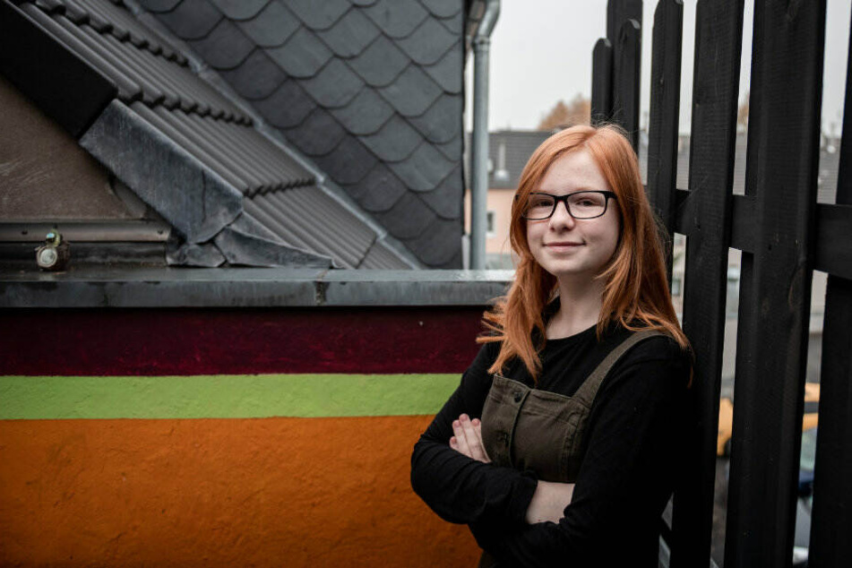 Zoe auf dem Dach, wo sie zur Heldin wurde.