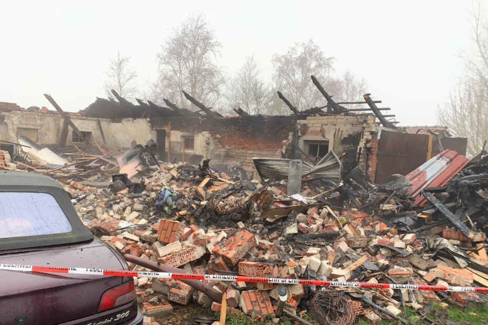 Der Stall wurde bei dem Brand komplett zerstört.