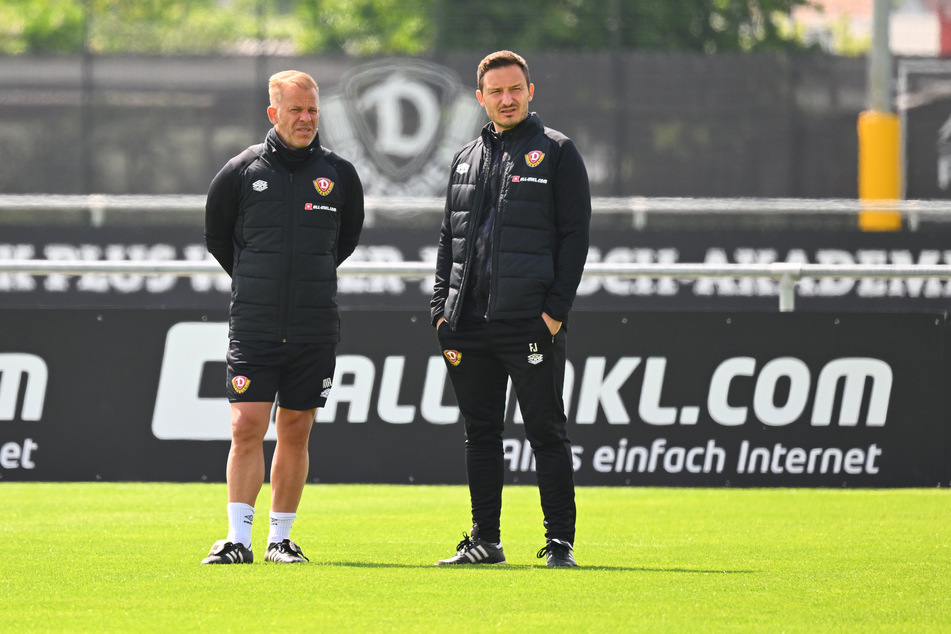 Das Trainerteam bleibt auch für die kommende Saison bestehen: Markus Anfang (48, l.) und Florian Junge (36, r.).