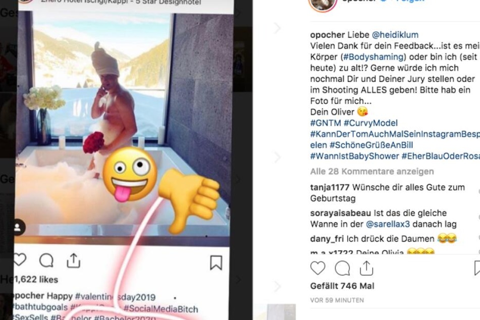 Heidi Klum (45) antwortete Oliver Pocher (41) über Instagram.