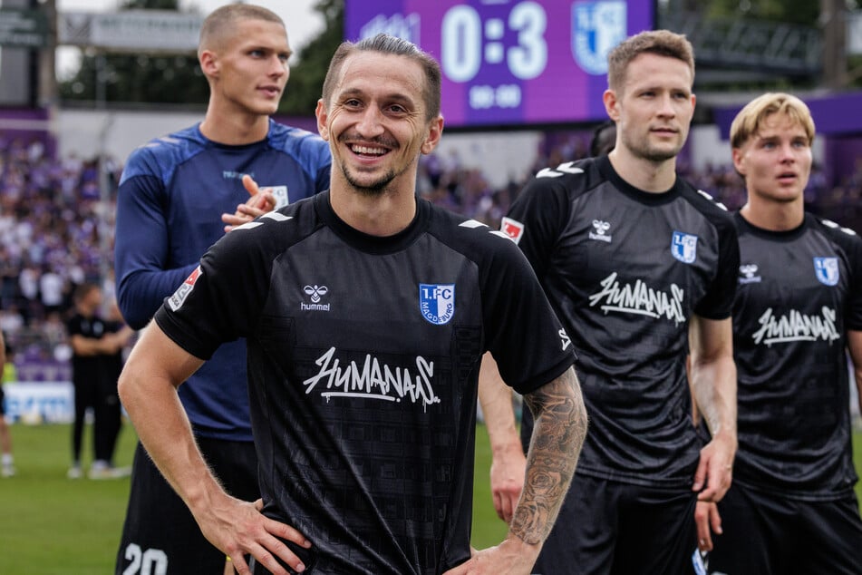 Nach dem 3:0-Erfolg in Osnabrück können die Magdeburger rund um Baris Atik (31) mit Selbstbewusstsein in das Pokalspiel gehen.