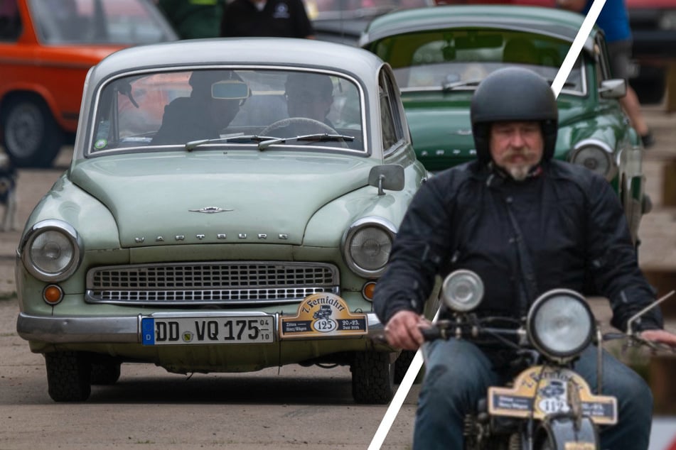 Spektakuläre Oldtimer-Rallye: Nicht nur Trabis tuckerten von Sachsen nach Binz