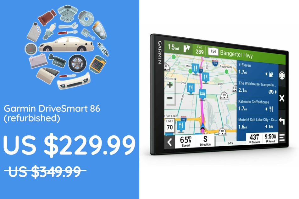 Garmin DriveSmart 86 (refurbished).