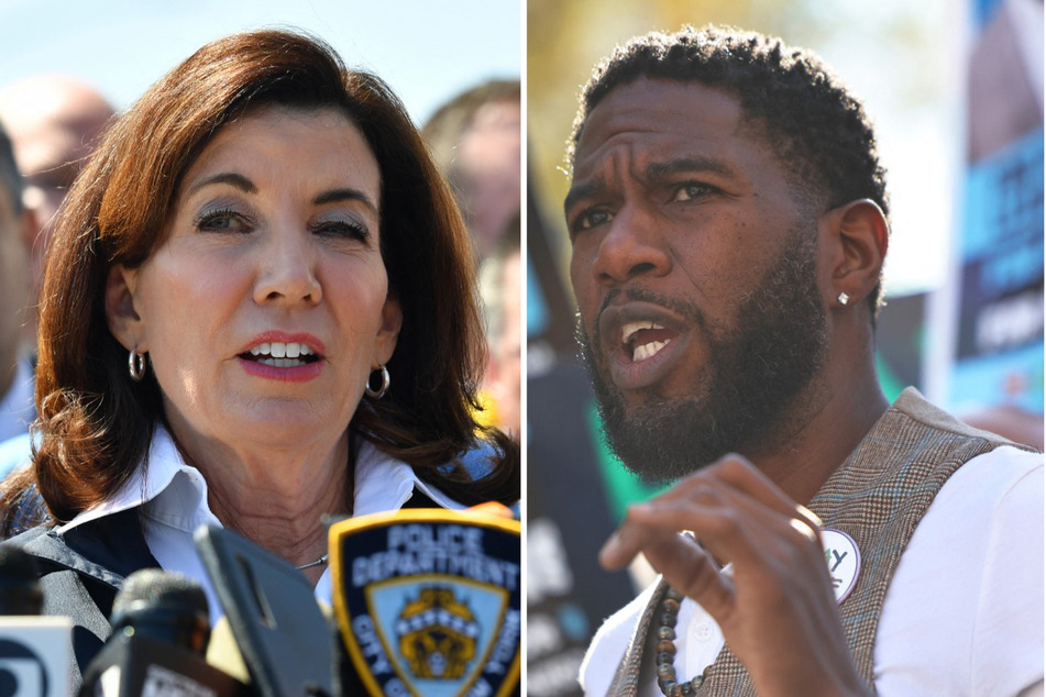 New York Governor Kathy Hochul (l.) secured the Democratic nomination in the state primaries, defeating progressive challenger and NYC Public Advocate Jumaane Williams (r.).