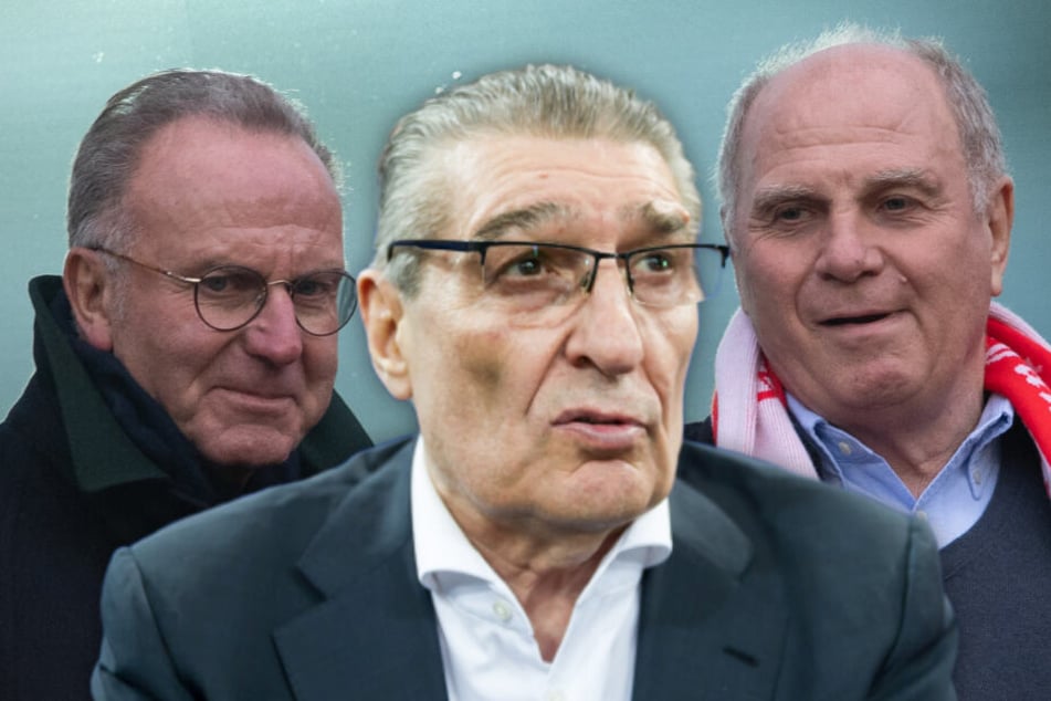 Uli Hoeneß (r) und Rudi Assauer (M) haben sich gefetzt, aber immer wieder vertragen. (Bildmontage)